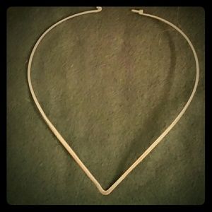 Silver V shaped choker